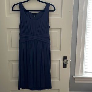 Navy, knee length, dress